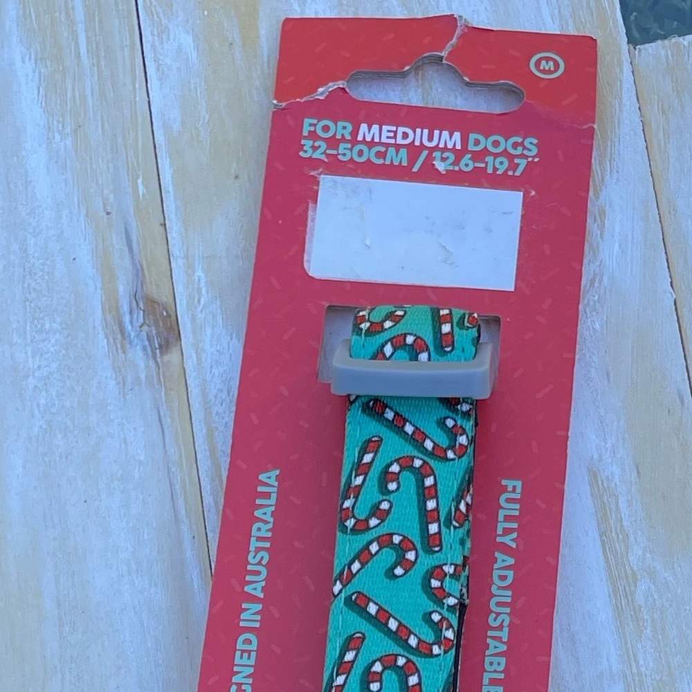 Neoprene Dog Collar Holiday Print FuzzYard  Size Medium Spongy - Picture 4 of 4